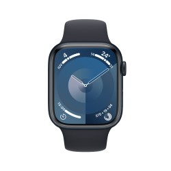 Watch 9 Aluminium 45 Schwarz S/M